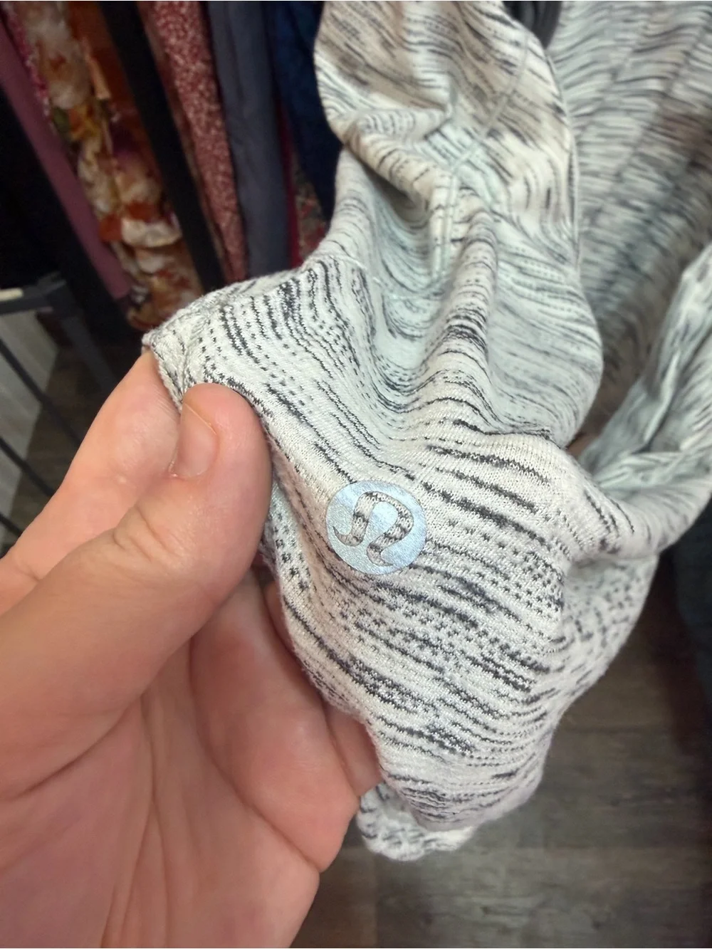 lululemon athletica Light Gray Marble Knit Strappy Tank